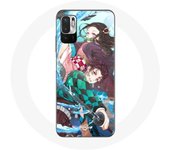 Coque pour Xiaomi Redmi Note 10 5G Tanjiro et Nezuko Demon Slayer Kimetsu no Yaiba Anime