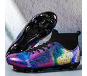 35-46 botas de fútbol altas para hombres, botas de fútbol deportivas con picos para exterior de larga distancia, botas de fútbol deportivas para jóvenes de gran tamaño, botas de fútbol para niños 35 blanco