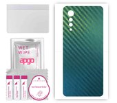 apgo Protective Skin Sticker for the back compatible with LG Velvet 5G UW, Wrap Film, Foil, Vinyl - Pattern Carbon Chameleon CAKA1