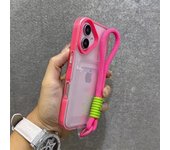 Funda de lujo con ranura para tarjetas, transparente, con cordón, para iPhone 11, 12, 13, 14, 15 Pro Max, 16 Plus, XS, a prueba de golpes, suave TPU iPhone 16 Pro Max blanco