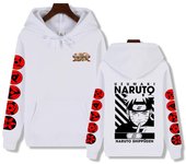 Sudadera con capucha de calle cálida de moda informal de alta calidad con estampado de Naruto atractivo para otoño/invierno, cómoda y suave y gruesa para hombre S