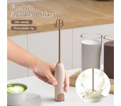 Batidora portátil de mano, mezclador de bebidas de baja velocidad con batería, batidor de huevos con punta desmontable para jugo de Matcha, salsa de huevo