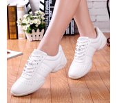 Zapatos de baile Fitness, zapatos aeróbicos competitivos, zapatos de entrenamiento de porristas, zapatos de competición blancos para hombres y mujeres 28 negro