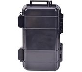 Estuche de seguridad impermeable, caja de herramientas, almacenamiento de equipos sellado, contenedor de herramientas para exteriores negro