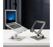 Soporte ajustable para tableta y portátil con rejilla de refrigeración