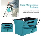 PENGGONG Bolsa de herramientas multifuncional para escalera, bolsa de tela plegable portátil, bolsa de herramientas práctica azul