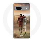 Coque Maniacase pour Google Pixel 7a cristiano ronaldo messi goat