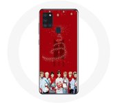 Coque pour Samsung Galaxy A21s BTS Bangtan Garçons Fond Rouge Cadeau de Noël 2023