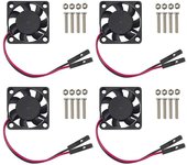 Ventilador de refrigeración Raspberry Pi de 30x30x7mm, ventilador silencioso sin escobillas de 3,3 V y 5V CC para Raspberry Pi 4, Pi 3 B+, ​​Pi 3B, Pi 2, Pi B+ 1pc negro