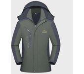 Chaqueta de mezcla de algodón transpirable y cortavientos para hombre para montañismo de invierno 2024 Black - Thin