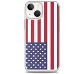 Coque iPhone - Drapeau États-Unis - iPhone 13 mini - Souple - Multicolore - Verticale