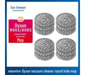 Accesorios de cabezal de fregona eléctrica compatibles con aspiradora inalámbrica Dyson: repuesto de fregona redonda de doble uso para uso seco y húmedo gris