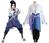 Nuevo Conjunto completo de disfraz de Uchiha Sasuke, disfraz de Anime de dibujos animados Shippuden, ropa de tercera generación, fiesta de Halloween S azul