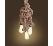 Tomshine 0,5 M AC 220-240V Triple E27 soportes 3 cabezas cuerda de cáñamo colgante lámpara de techo creativa 220-240V & 1M