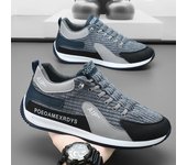 Zapatillas deportivas con cordones para hombre, zapatillas deportivas para correr para hombre, zapatillas de malla transpirables de diseñador, zapatillas casuales de pana, zapatillas para hombre 39 gris