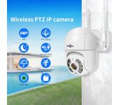 Cámara de vigilancia inalámbrica Hiseeu WHD815 de 5 MP con montaje en pared, WiFi inteligente, zoom digital de 5X, IP66 EU Plug