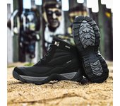 Botas tácticas para hombre, botas militares para hombre, botas de combate para motocicleta con cremallera lateral, botas de trabajo ligeras del ejército 40 negro