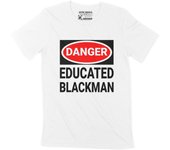 Camiseta ULTRABASIC para hombre Black Lives Matter Shirt BLM Danger Educated Blackman Tee Shirt 2020 XS blanco