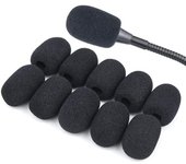 Juego de 10 esponjas para micrófono de parabrisas, auriculares, intercomunicador, micrófono, parabrisas, micrófono, altavoz grande, cubierta de repuesto para micrófono interior
