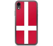 Coque pour iPhone - Drapeau du Danemark - iPhone XR - Sopa de silicona - Diseño léger - Rouge et blanc