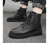Botas Martin de caña alta de cuero negro estilo británico para hombre para otoño, informales y modernas 40 negro