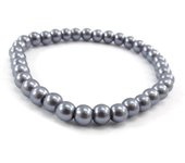 Les Trésors De Lily [J7560] - Pulsera 'Perla' gris 6 mm gris
