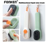 Fonken-limpiadores de cepillos líquidos multifuncionales, dispensador de jabón, cepillo de limpieza para calzado, herramienta de limpieza del hogar verde