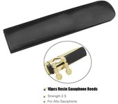 10 Uds. Cañas para saxofón Alto fuerza 2,5 10pcs negro