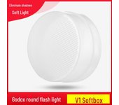 Softbox de flash redondo Godox V1 PRO para zapata de cámara SLR amarillo