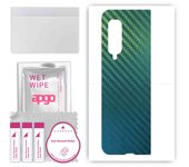 apgo Protective Skin Sticker for the back compatible with Samsung Galaxy Fold, Wrap Film, Foil, Vinyl - Pattern Carbon Chameleon CAKA1