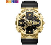 Reloj SKMEI para hombre Casio resistente al agua deporte moda elegante textura despertador temporizador reloj Digital 7004 plata