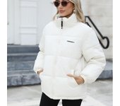 Abrigo cálido de mujer de gran tamaño, abrigo de invierno de nuevo estilo, abrigo de algodón para mujer, abrigo de algodón, chaqueta de algodón S blanco