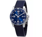 Reloj automático para hombre Longines Hydroconquest con correa de caucho y esfera azul Sunray L3.781.4.96.9 300M azul