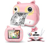 la cámara instantánea de los niños lindos 2.5K 12MP embroma la cámara inmediata de la impresión de Childeren de la cámara digital con 2.4 pulgadas color rosa
