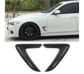 1 par de pegatinas decorativas para guardabarros de coche, ABS, color negro, para BMW Serie 3 F30 2012-2016. negro