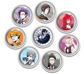 Broches con insignias de Anime Black Butler de 32/44/58 mm para sombreros, prendedores de solapa creativos, prendedores de botón suaves, decoración, regalo, Ciel Sebastian Manga 32mm