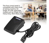 Pedal de control de pie para máquina de coser doméstica con cable de alimentación US