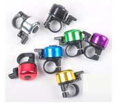 Timbre de bicicleta de aleación para montaña o carretera, bocina con sonido y alarma para mayor seguridad en el manillar de ciclismo, anillo de aleación, accesorios para bicicleta azul
