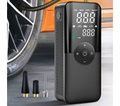 Compresor de aire recargable, Inflador de neumáticos eléctrico portátil de 150psi para coche, bicicleta, motocicleta, Mini bomba de aire, inyector de aire negro