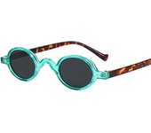 Gafas de sol redondas pequeñas de moda para mujer, gafas de sol clásicas vintage estilo steampunk con montura ovalada. WHITE