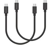 Lote de 2 cables USB-C de 20 cm, color negro, para Xiaomi 12/12X/12 Pro/11T 5G/11T PRO 5G Phonillico®