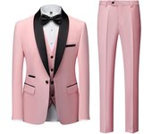 Nuevo traje informal de negocios para hombre, traje de tres piezas para maestro de ceremonias de boda, vestido de salón, traje de talla grande S azul cielo