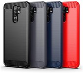 Funda para Xiaomi Redmi 9, funda para Redmi 9A, 9C, 8A, Note 8 T, 9 Pro, 9S, 8T, carcasa de TPU suave de fibra de carbono antigolpes para Redmi 9A Redmi 7 negro