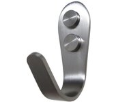 1 Uds. Ganchos de puerta de acero inoxidable, colgador de armario de cocina, ganchos organizadores para decoración de pared, ganchos J y herramientas de cocina y baño 2.0cm