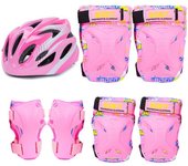 Conjunto de equipo de protección infantil rígido para patinaje sobre ruedas, casco protector, coderas y rodilleras para niños y niñas. 4-13 years old