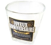 Les Trésors De Lily [P2699] - Verre à whisky 'Joyeux Anniversaire' - 85x55 mm negro