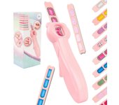 Juego de manicura para niños, máquina de manicura DIY, prensa de uñas, juguetes de belleza, cosméticos para niñas, juego de simulación, estampador de uñas, Kit de arte