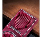Rebanadores de huevos multifuncionales, rebanador de acero inoxidable, herramienta para cortar huevos, divisor elegante, cortador de huevos dos en uno para el hogar, utensilios de cocina
