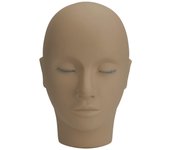 Cabeza de maniquí para extensión de pestañas, 3 capas, maquillaje, belleza, silicona, práctica de entrenamiento, cabeza de muñeca varios colores
