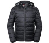 Chaqueta acolchada con capucha Russell Nano para hombre 3XL negro